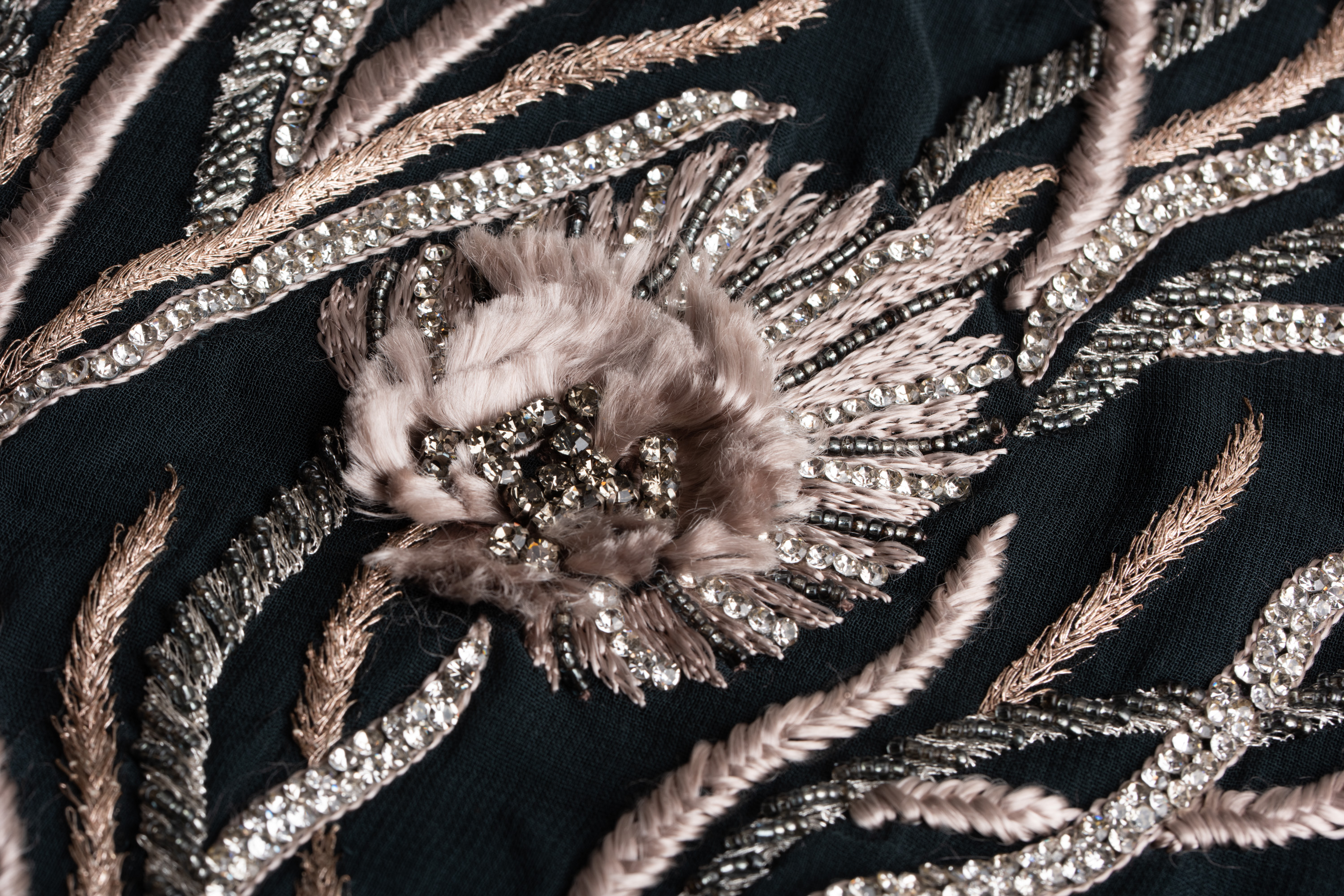 Silver Feather Embroidery