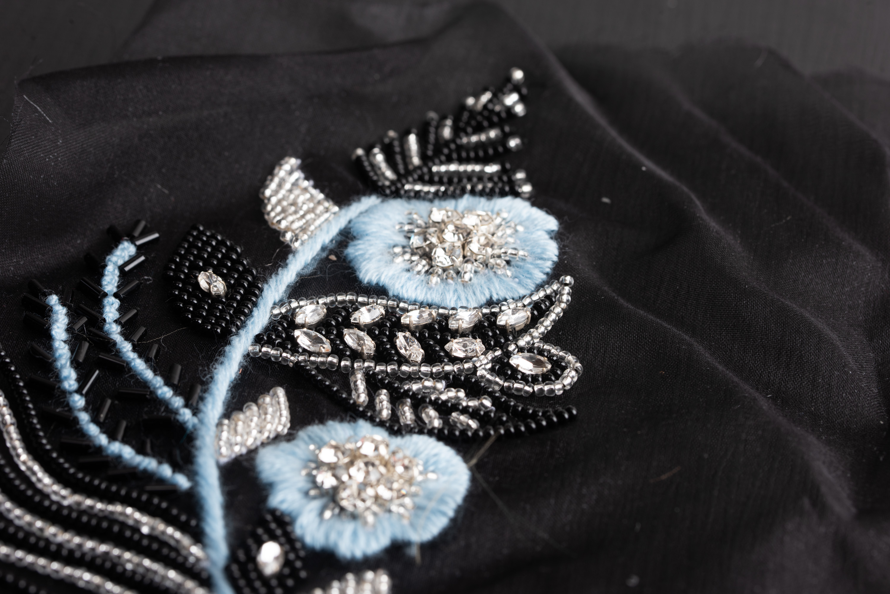 Cerulean Sprig Embroidery